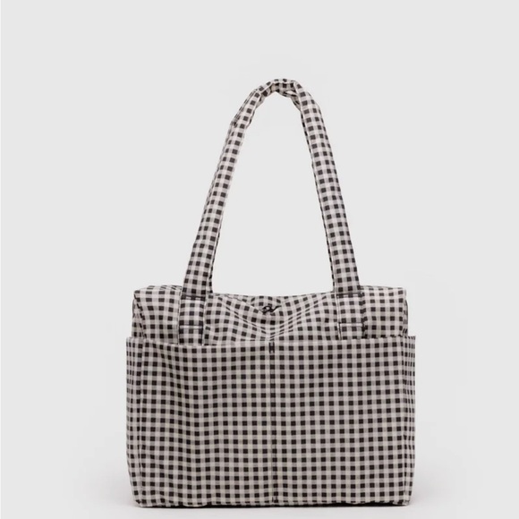 BAGGU Handbags - BAGGU Black and White Gingham Tote
